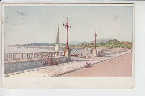 GR - CORFU - Promenade de Garitea - Artist-card 1936