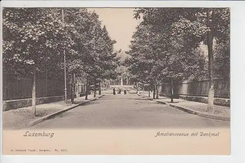 L 1000 LUXEMBURG - STADT, Amalienavenue mit Denkmal, ungeteilte Rückseite