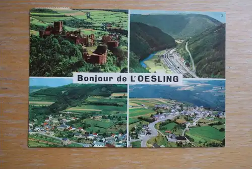 L 91.. Gruß vom Oesling, 4-Bild-Karte, Burscheid, Göbelsmühle, Michelau