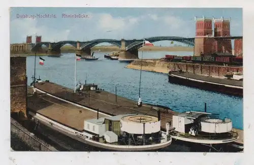 BINNENSCHIFFE - RHEIN, Frachtschiffe im Duisburger Hafen, Kaiserfahnen