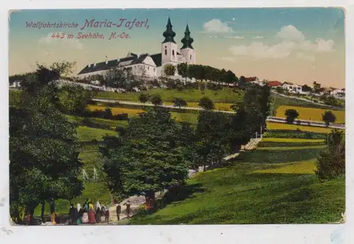 A 3672 MARIA TAFERL, Ansicht mit Wallfahrtskirche, 1916