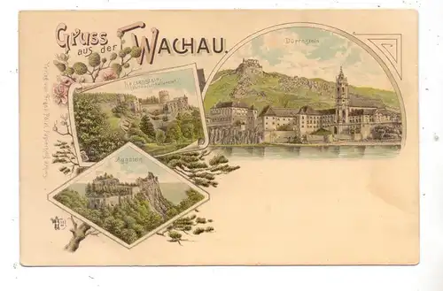 A 3601 DÜRNSTEIN, Hartenstein, Aggstein, Lithographie, ca. 1905