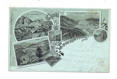 A 2680 SEMMERING, Lithographie  Bahnhof, Klamm... insgesamt 6 Ansichten