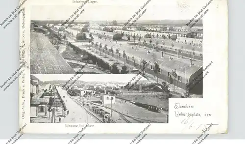 B 4750 BÜTGENBACH - ELSENBORN, Übungsplatz, 2 Ansichten, 1915, Feldpost