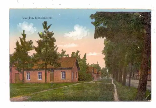 B 3580 BERINGEN - BEVERLOO, Blockhäuser, 1916, deutsche Feldpost