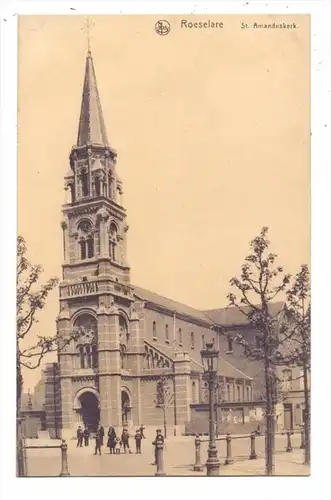 B 8800 ROESELARE, Sint Amanduskerk, 1917, deutsche Feldpost