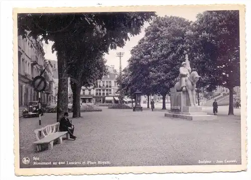 B 4900 SPA, Monument au 4me Lanciers et Place Royale, 1942