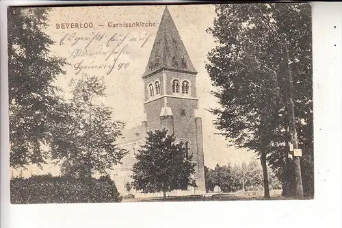 B 3580 BERINGEN - BEVERLOO, Garnisonskirche, 1916, deutsche Feldpost