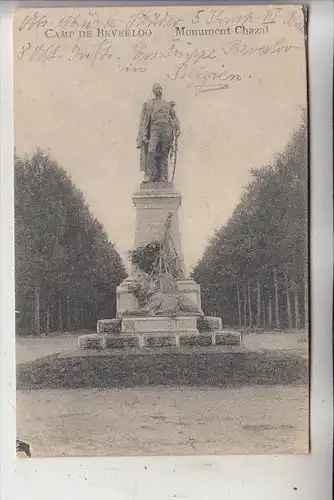 B 3580 BERINGEN - BEVERLOO, Monument Chazal, deutsche Feldpost
