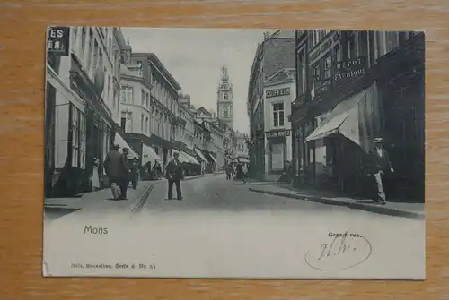 B 7000 MONS - BERGEN, Grand rue, NELS Serie 6, No 54, 1901