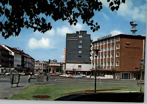 4230 WESEL, Blick vom Bahnhofsplatz zur Wilhelmstrasse, GOTHAER ALLG. Vers. Kaiserhof