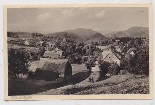 0-8806 OYBIN - HAIN, Blick über das Dorf 1943