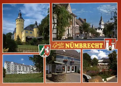 5223 NÜMBRECHT, Mehrbild-AK, Stadtwappen