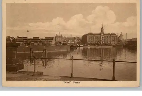 6500 MAINZ, Hafen, 1908, Verlag Knackstedt & Näther