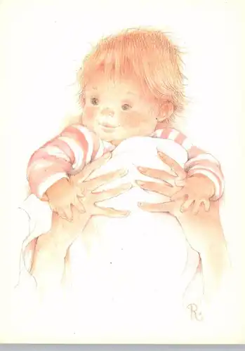 KINDER - Künstler - Karte Roser Puig, "Baby in Pink"