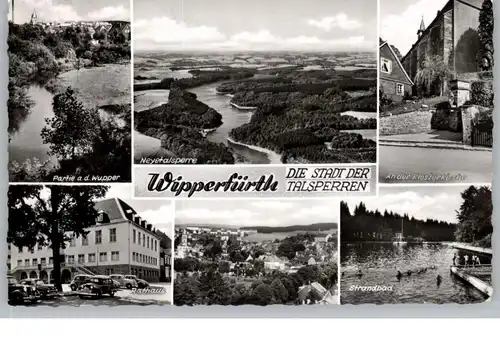 5272 WIPPERFÜRTH,  Strandbad, Klosterkirche, Rathaus....1961