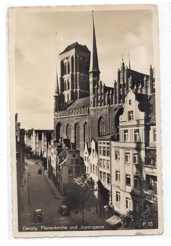 DANZIG - Marienkirche, Jopengasse, kl. Druckstelle, Verlag Sönnke - Danzig