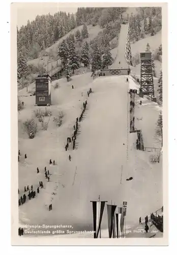 WINTERSPORT - Skispringen, Olympia - Sprungschanze Garmisch - Partenkirchen, rücks. kl. Klebereste