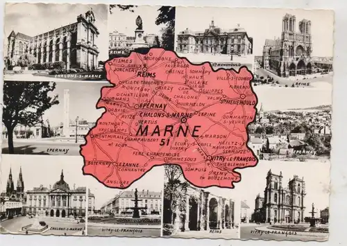 LANDKARTE / MAP,  MARNE / 51