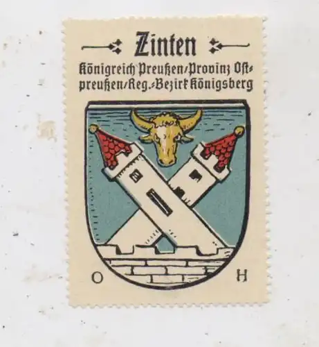 OSTPREUSSEN - ZINTEN / KORNEWO, Stadtwappen, Vignette