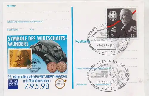 MÜNZEN - Sonderstempel, 50 Jahre Deutsche Mark, Essen 1998