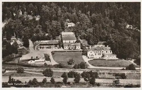 SF 22700 GETA / Aland, Touristhotell, air view, 1957