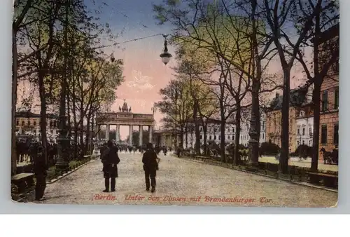 1000 BERLIN, Unter den Linden, Brandenburger Tor, rumänische Frankatur, 1923