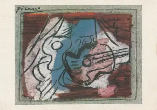 KÜNSTLER - ARTIST - PABLO PICASSO, "Nature morte a la guitare"