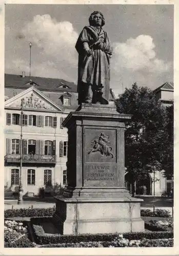 5300 BONN, BEETHOVEN, Beethoven Denkmal und Hauptpost, 50er Jahre