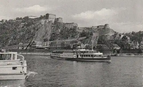 BINNENSCHIFFE - RHEIN, Köln-Düsseldorfer "MAINZ" vor Koblenz, 1954