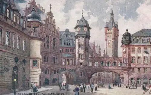 6000 FRANKFURT, Rathaus Künstler - Karte Charles Flower TUCK - Oilette, 1919