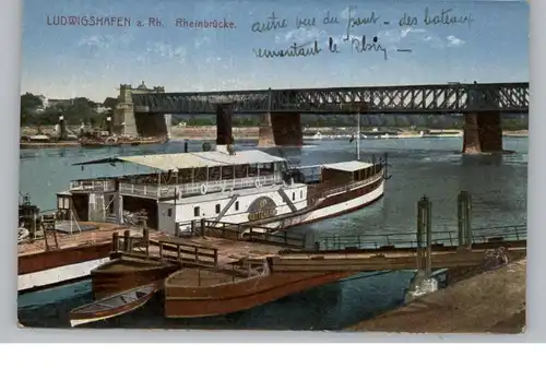 BINNENSCHIFFE - RHEIN, Frachtschiff "ROTTERDAM" am Anleger Ludwigshafen