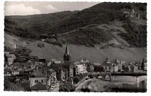 5550 BERNKASTEL - KUES,  Züge im Bahnhof der Moseltalbahn, 1954