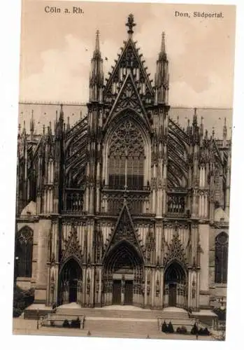 5000  KÖLN, KÖLNER DOM, Südportal, Bepflanzung in der Treppe