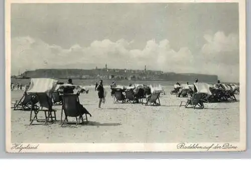 2192 HELGOLAND, Badeleben auf der Düne