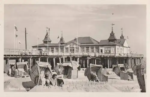 0-2255 HERINGSDORF - AHLBECK, Seebrücke, 1955