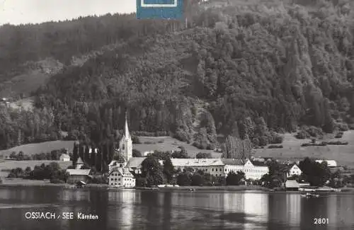 A 9570 OSSIACH, Blick vom See, AK nach Indonesien