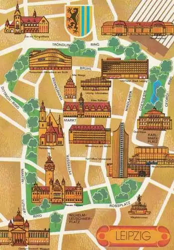 LANDKARTE / MAP,  LEIPZIG