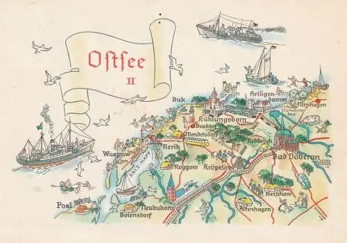 LANDKARTE / MAP,  OSTSEE II