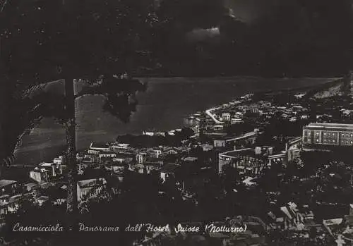 I 80074 CASAMICCIOLA, Panorama dell' Hotel Suisse (Notturno), 1954