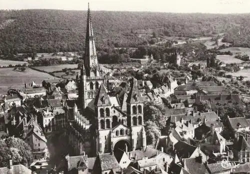 F 71400 AUTUN, Vue airienne, 1961, CIM - Macon