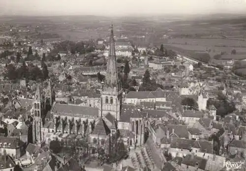 F 71400 AUTUN, Vue airienne, 1961, CIM - Macon