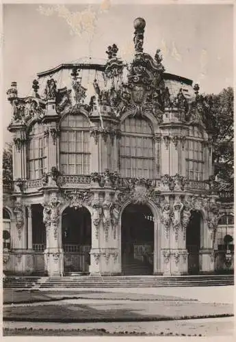 0-8000 DRESDEN, Zwinger, Wallpavillon, 1942, DKV Deutscher Kunst Verlag