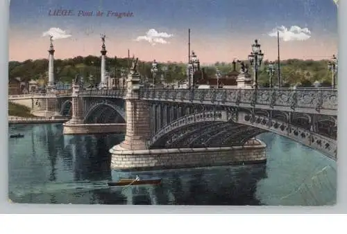 B 4000 LIEGE / LÜTTICH, Pont de Fragnee, 1916, deutsche Feldpost "Feld Train Kompanie"