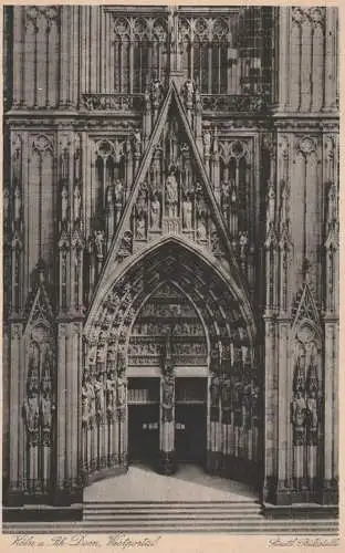 5000 KÖLN, KÖLNER DOM, Westportal, Verlag Vorsteher Godesberg