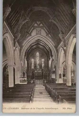 F 06400 CANNES, Interieur de la Chapelle Saint-Georges, 1916