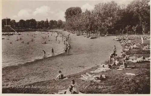 0-7000 LEIPZIG - WAHREN, Strandbad am Auensee