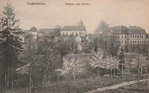 0-4240 QUERFURT - LODERSLEBEN, Schloss und Kirche