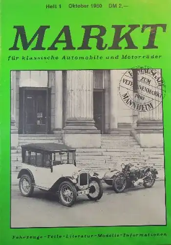 "Markt für klassische Automobile" Oldtimer-Zeitschrift Erstausgabe 1980 (9507)