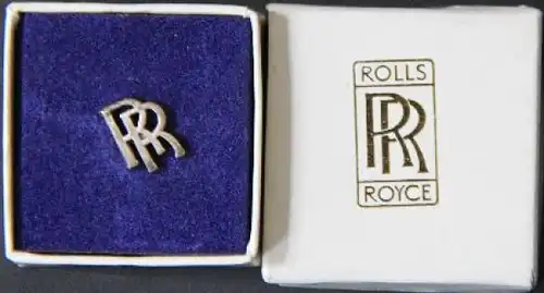 Rolls-Royce 1970 silberne Anstecknadel mit Schließer in Originalbox (1172)